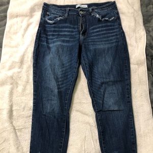 KanCan ankle distressed skinny jeans